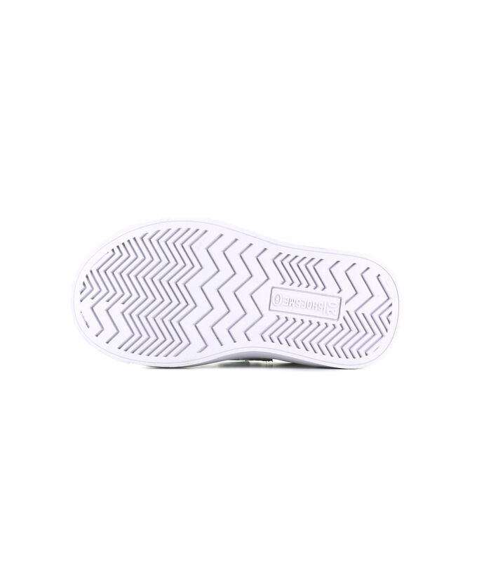 Witte Klittenband Sneaker Met Witte Striping image number 4