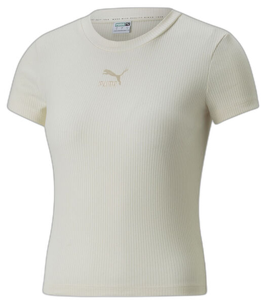 Slim-fit T-shirt voor dames Classics Ribbed