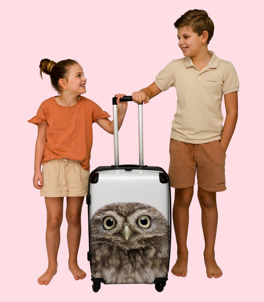 Handbagage Koffer met 4 wielen en TSA slot (Uil - Kuiken - Kinderen - Vogel)