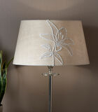 Lampenkap 25x45 - Embroidered Flower Lamp - Beige image number 1