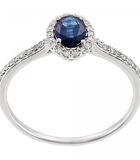 Ring 'Royal Blue Saphir' witgoud en diamanten image number 3