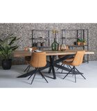 Omerta - Table de salle à manger - rectangulaire - 160cm - bois de manguier - naturel - pied Spider en acier - laqué noir image number 3