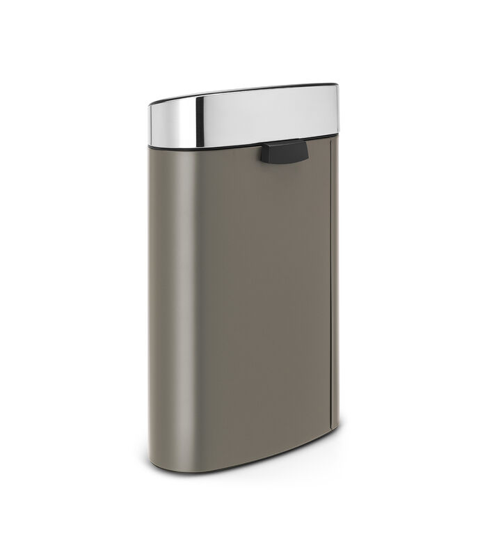 Touch Bin New, 40 litres, Platinum / Matt Steel image number 1