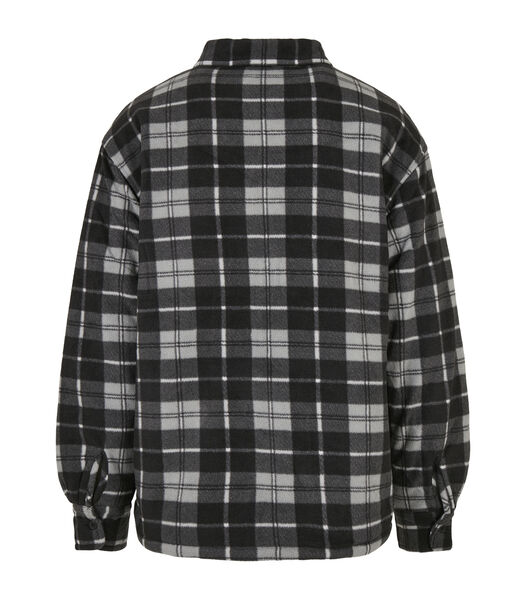 Jas plaid teddy lined-grandes tailles
