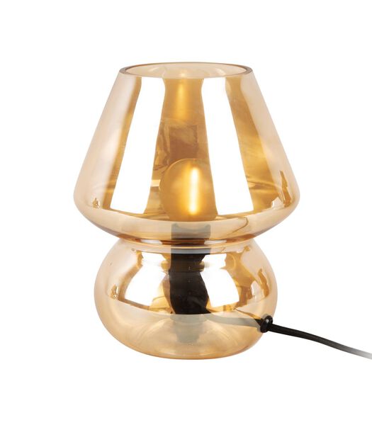 Tafellamp Glass Vintage - Amberbruin - Ø16cm