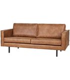 Canapé 2,5 Places  - Cuir/Polyester - Cognac - 85x190x86  - Rodeo image number 1