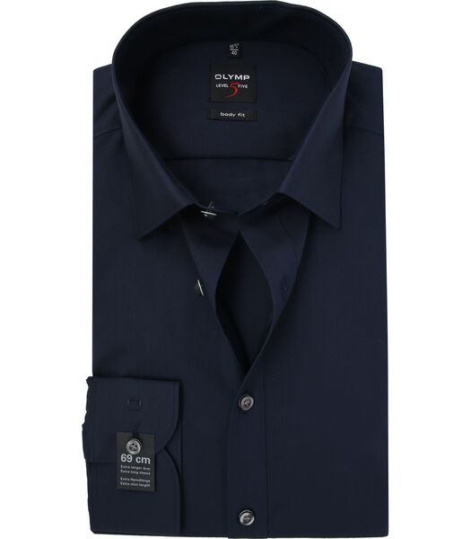 OLYMP Chemise Level Five Manches Extra Longues Coupe Slim Bleu M