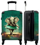 Handbagage Koffer met 4 wielen en TSA slot (Olifant - Ballerina - Verf - Strik - Portret) image number 0