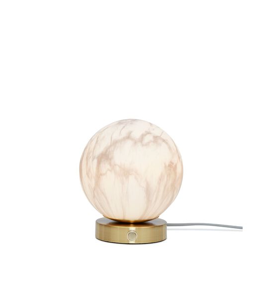 Tafellamp Carrara - Wit/Goud - Ø16cm