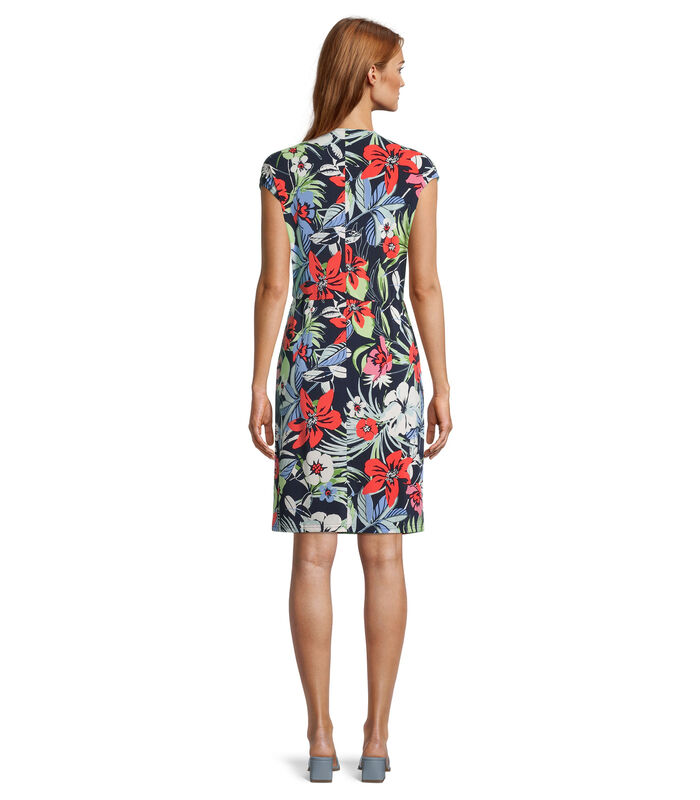 Jersey jurk met bloemenprint image number 1