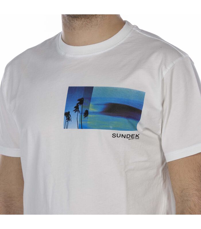 T-Shirt Sundek Printed Bianco image number 4