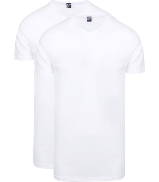 Alan Red T-Shirts Vermont Extra Longs Blancs (Lot de 2)