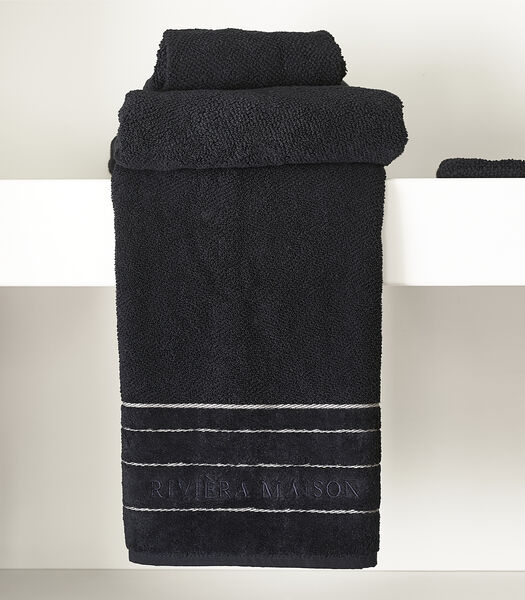 Serviettes de bain  50x100 - Serviette de bain RM Elegant - Noir - 1 pièce