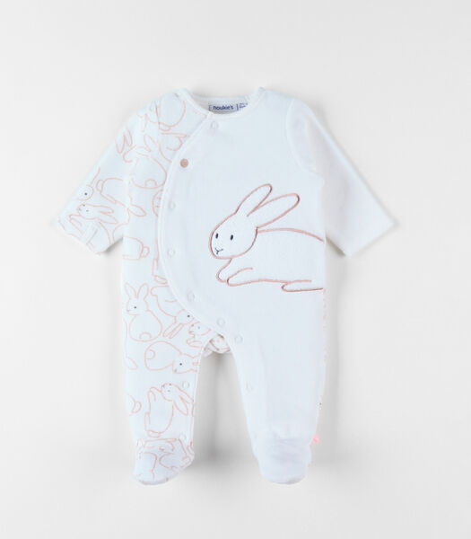 Pyjama 1 pièce lapin en velours,