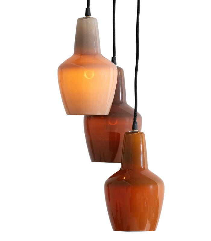 Lampe à suspension - Verre - Multicolores - 145x30x30 cm - Pottery image number 3