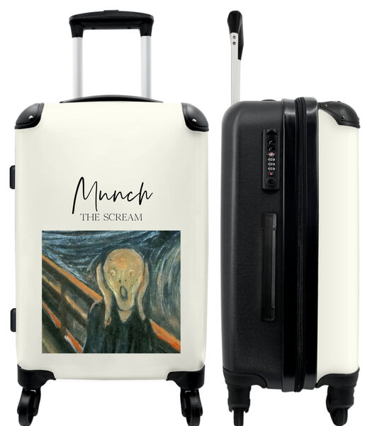 Ruimbagage koffer met 4 wielen en TSA slot (Kunst - Munch - Man - Landschap)