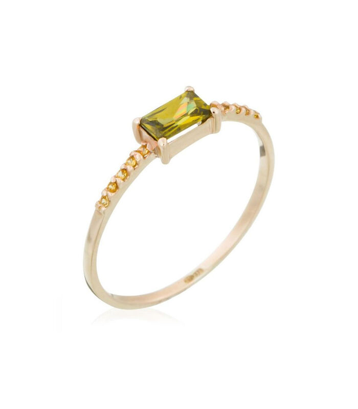 Ring "Peridot" Geel goud image number 0