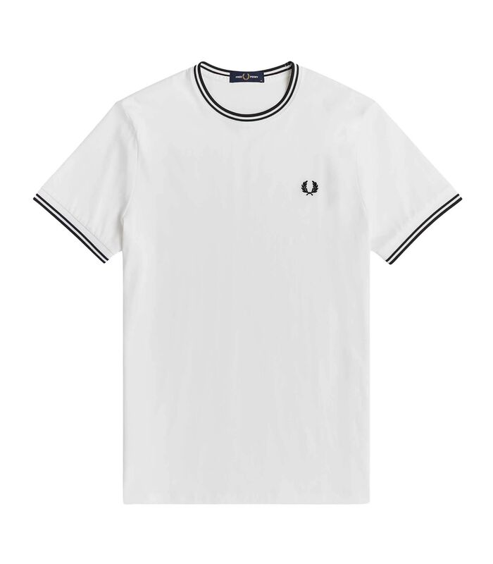Fred Perry Basis Wit T-Shirt image number 0