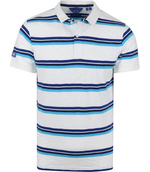 Superdry Polo Classique Rayures Blanche
