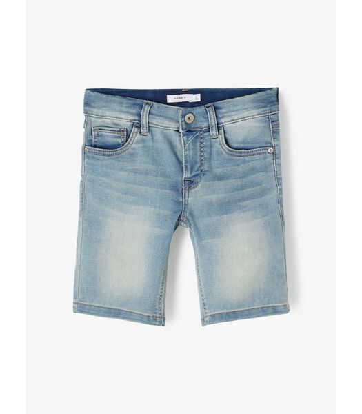 Slim jeansjeanshort voor jongens Theo