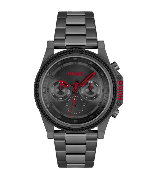 Horloge met armband pvd zwarte wijzerplaat 1530348