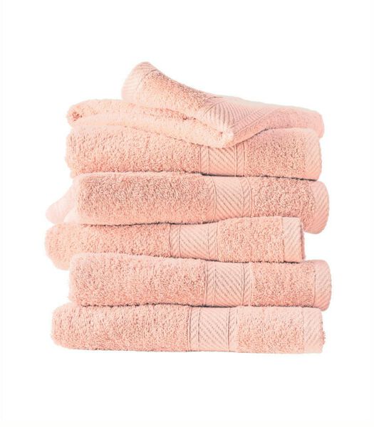 6 serviettes de bains Hélène almond blossom