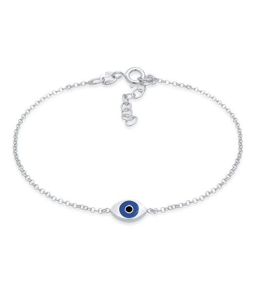 Bracelet Femmes Symbole Evil Eye Tendance Collier À Pois Avec Émail En Argent Sterling 925