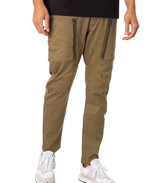 Pantalon cargo skinny 3D avec poches zippées