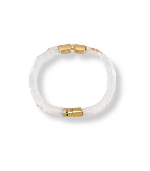 Bracelet - Manchette transparente - Blanc