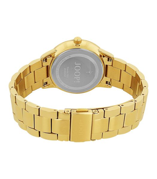 Quartz horloge voor dames, roestvrij staal IP goud | glas