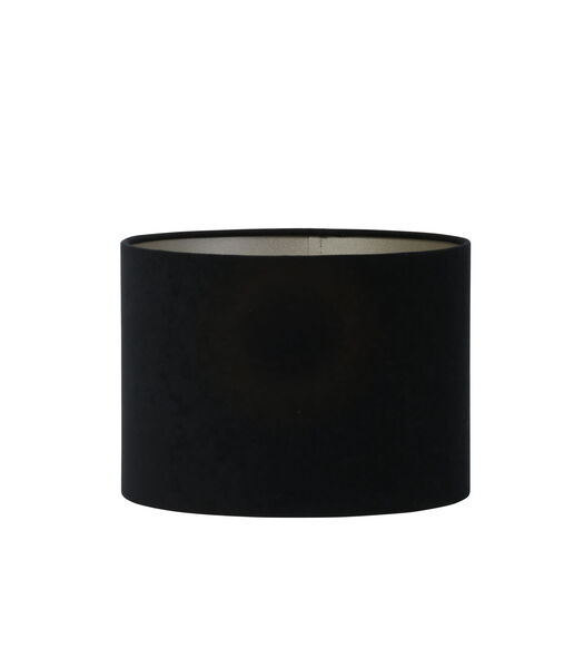 Abat-jour cylindre Velours - Noir - Ø30x21cm