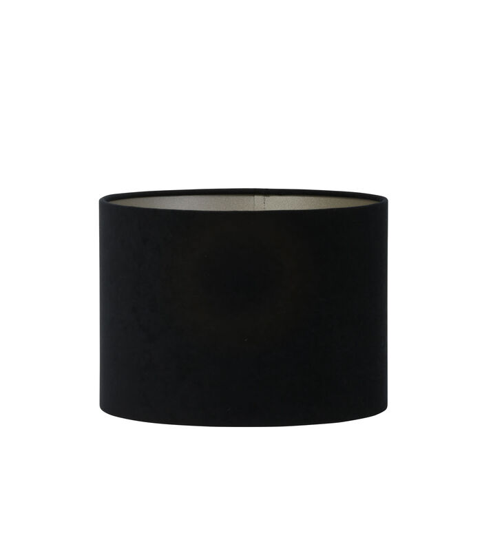 Abat-jour cylindre Velours - Noir - Ø30x21cm image number 0
