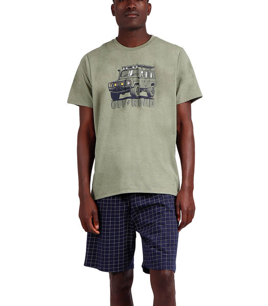 Pyjama loungewear korte broek t-shirt Road
