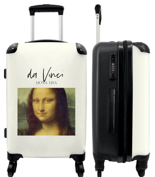 Valise spacieuse avec 4 roues et serrure TSA (Mona Lisa - Art - Léonard de Vinci - Vieux maître)