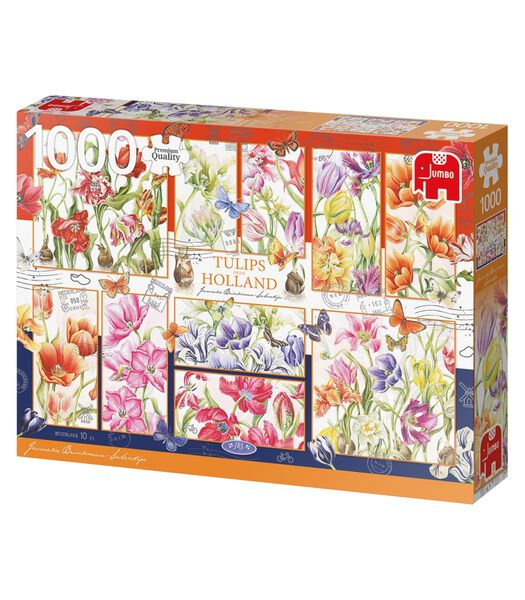 Puzzle géant Janneke Brinkman : Tulipes Hollandaises - 1000 Pièces