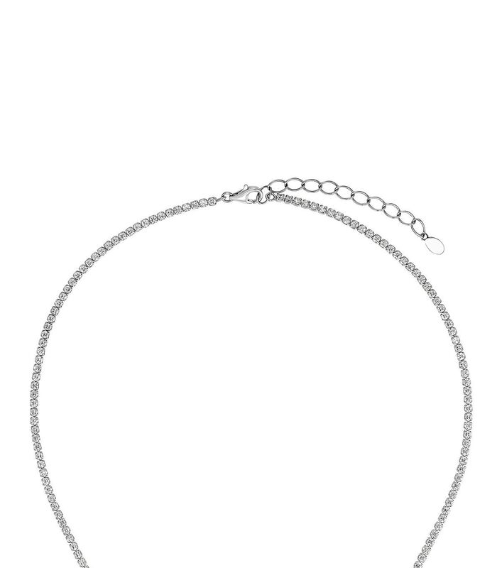 Ketting met hanger voor dames, 925 Sterling zilver, zirkonia synth. image number 2