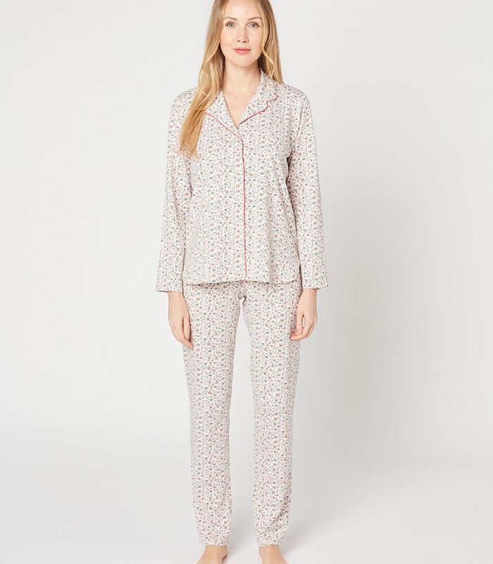 TENDRESSE 406 meerkleurige pyjama met knopen image number 0