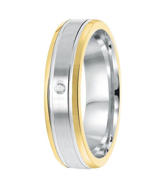 Ring 'Sofia' Zilver - zilverkleurig-goudkleurig