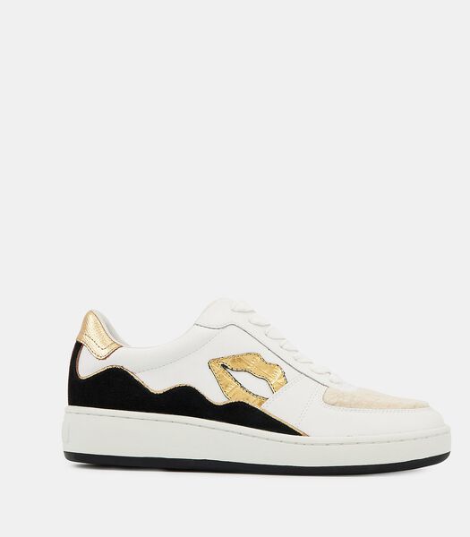 Sneakers Loulou Blanc Gold Croco