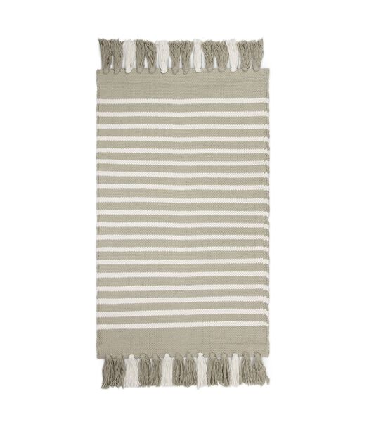 Badmat Stripes & Structure Taupe Wit