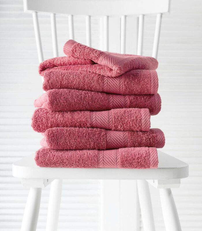 6 serviettes de bains Hélène carmine image number 3
