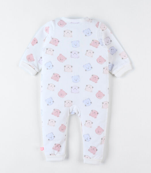 Pyjama sans pied à imprimé Nouky en jersey, écru/rose/aqua