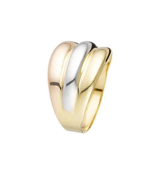 Ring "Trianon" Driekleurig goud