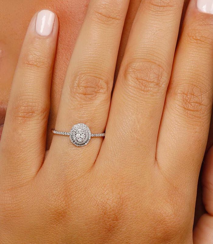 Ring 'Beauty Queen' witgoud en diamanten image number 4