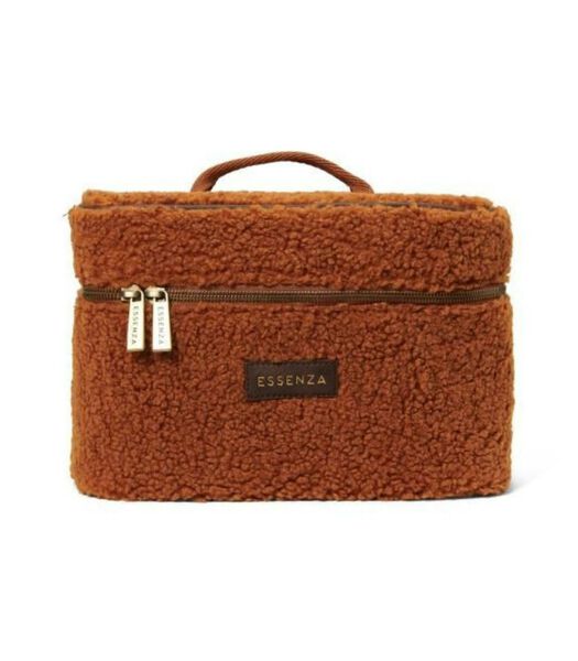 Toilettas tracy teddy beauty case leather brown