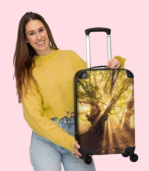 Valise spacieuse avec 4 roues et serrure TSA (Arbres - Nature - Vert - Automne)