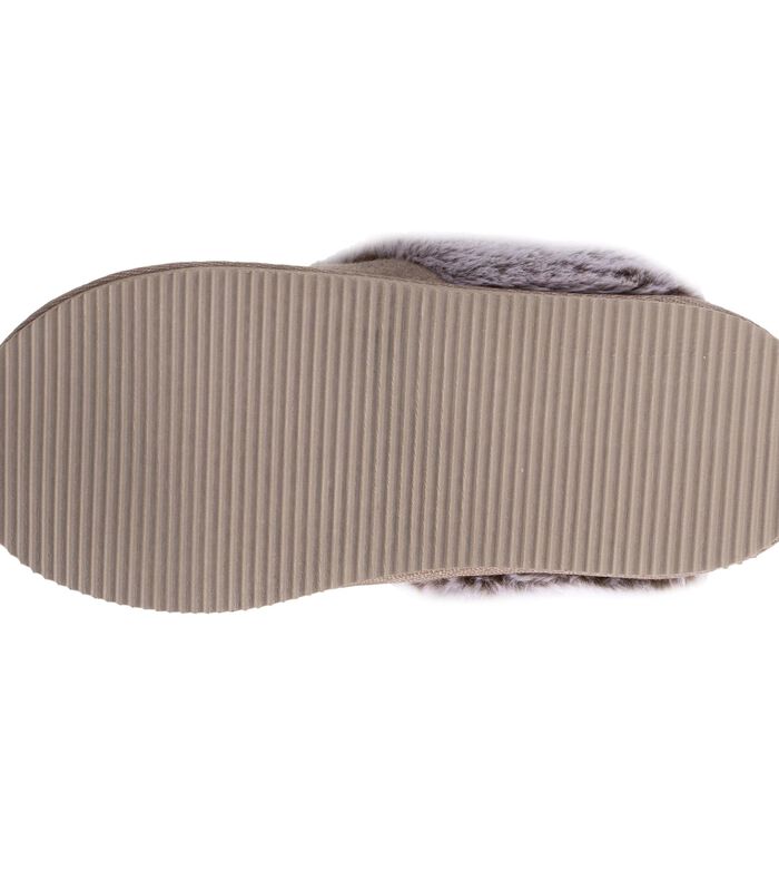 Chaussons Mules Femme Taupe Chiné image number 3