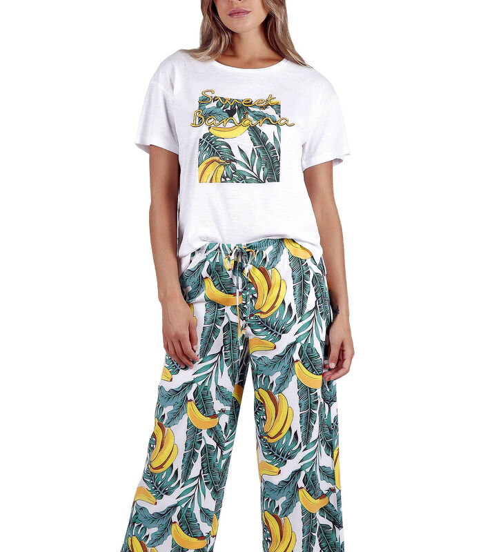Pyjama pantalon palazzo t-shirt Sweet Banana image number 0