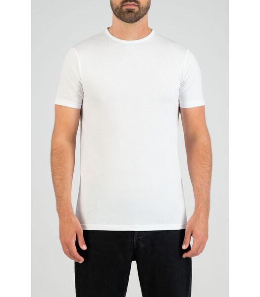 2-pack T-shirt Extra Lang R-Neck Wit