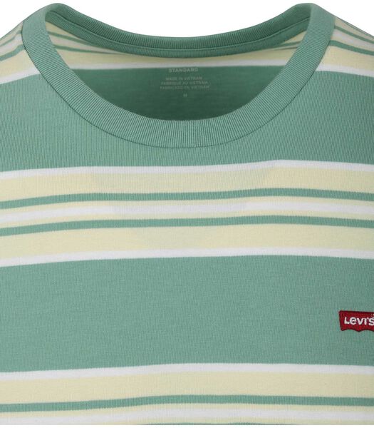 Levi's T-Shirt Vert Menthe à Rayures